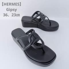HERMES サンダル ジプシー HERMES Gipsy ジプシー サンダル 36 黒シェーヌダンクル 箱 袋 - メルカリ