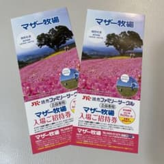 【匿名即日発送】マザー牧場 チケット 入場券2枚のサムネイル