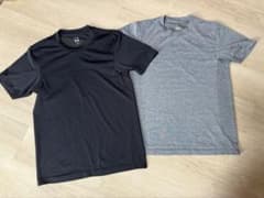 ユニクロ　2枚セット　ドライEXクルーネックTシャツ（半袖）まとめ売り　男女兼用のサムネイル