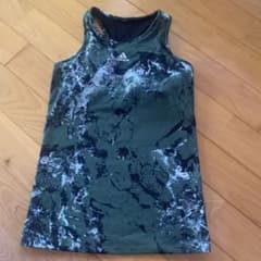 adidas グリーンマーブルタンクトップ⭐︎ヨガ⭐︎ジムのサムネイル