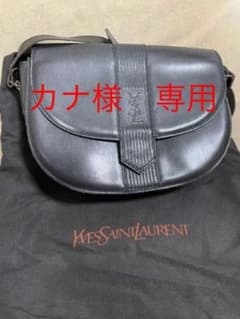 イヴ サンローラン レザーバック ショルダー 黒 ヴィンテージのサムネイル