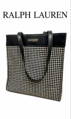 Ralph Lauren ハウンドトゥース トートバッグのサムネイル
