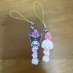 サンリオ クロミ マイメロディ ラバーキーホルダー すき しゅき 2個セットのサムネイル