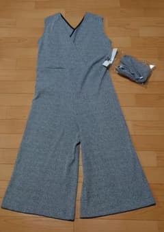 Vネック サロペット グレーのサムネイル