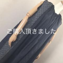 ろ　大島紬　リメイク　ギャザー　キャミワンピース　羽織　ポケット付きのサムネイル