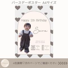 誕生日ポスター　バースデーポスター　記念日　ファーストバースデー　名入れ　写真のサムネイル