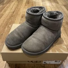 UGG W CLASSIC MINI 5854 グレー ムートンブーツ 24cmのサムネイル