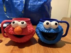 【ヴィンテージ】セサミストリート 3Dカップセット（エルモ&クッキーモンスター）のサムネイル