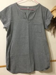 無印　キーネックチュニック　Lサイズのサムネイル