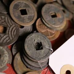 M33 古銭 寛永通宝 古寛永 約400枚 寛永通寳 おまとめ 縄差し 寛永通寳 寛永通宝 かんえいつうほう 波形 江戸時代 銭貨 寛永 幕末