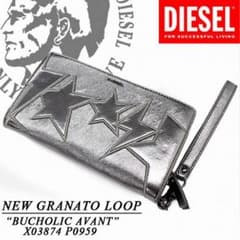 ★正規品★DIESEL　ディーゼル 長財布 メタリック　ラウンドジップのサムネイル