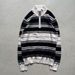 00s eddie bauer border knit ボーダー ジップニット - メルカリ