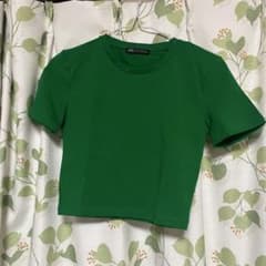 ZARA ミニT クロップド　グリーン　XSのサムネイル