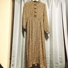 花柄 ロングワンピース 長袖　秋　チャイナ風のサムネイル