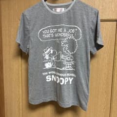 SNOOPY スヌーピー 半袖パジャマTシャツ グレー 150サイズのサムネイル
