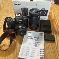 最終値下げ】Canon EOS Kiss M2 ブラック ダブルズームセット - メルカリ