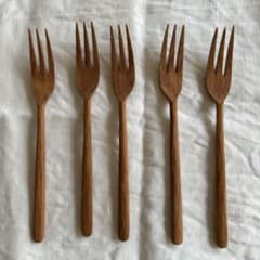 値下げ⭐️木工作家 町田翔さん(遠藤翔さん)パスタフォーク 5本セット