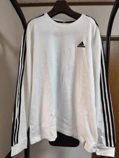 adidas ホワイト ロングスリーブ Tシャツ Lのサムネイル