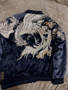 2面用 silk 鳳凰 絡繰魂 日本限定 スカジャン vintage レーヨン