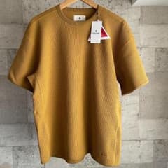 新品 Snow Peak スノーピーク ドライワッフル Tシャツ マスタード L
