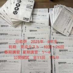 日能研 育成テスト 6年 2025年 春期 夏期講習テスト 公開模試 - メルカリ