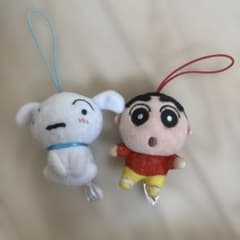 クレヨンしんちゃん シロ ぬいぐるみキーホルダー 2個セットのサムネイル