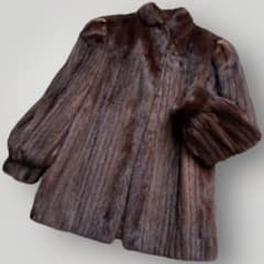 本毛皮 ミンク MINK ファーコート なめし柔らか◎ 毛艶◎ ブラウン13