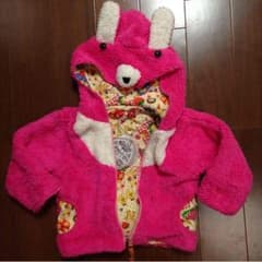にゃーにゃ様専用☆新品未使用☆モンシュシュのうさぎボアパーカーアウターのサムネイル