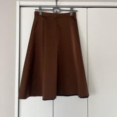 ROPEリバーシブル フレアスカート ブラウン ネイビーのサムネイル