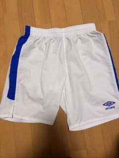 umbro ハーフパンツ ホワイト ブルー サッカー - メルカリ