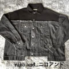 ニコアンド… リメイク風Gジャン niko andニコアンド リメイク風モンスターGジャン / ブラック黒