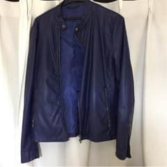 GUネイビーレザージャケットのサムネイル