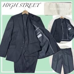✨美品✨HIGH STREET 大人の色気漂う！男を格上げする本格3ピーススーツ ✨美品✨HIGH STREET 大人の色気漂う！男を格上げする本格3ピース
