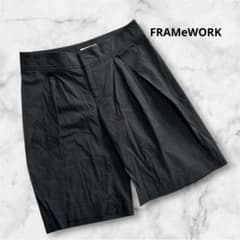 【FRAMeWORK】ショートパンツ 038 黒 FRAMeWORK フレームワーク ショートパンツ コットン67% 黒 38 - メルカリ