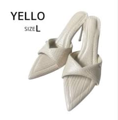 YELLO 샌들 악어형 눌러 포인티드 투 L사이즈