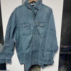 デニム長袖シャツ 青 汚れあり