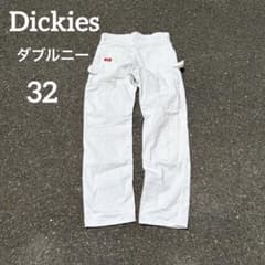 希少✨Dickies ダブルニー ペインターパンツ 白 ホワイト ペンキ飛び