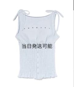 トップス andmary Lana ribbon tops ice blue andmary Lana ribbon tops ice blue - メルカリ