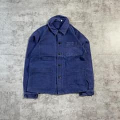 40-50s 刺繍タグ コットンツイル フレンチワークジャケット - メルカリ