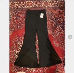 リブ フレア パンツ 裏シャギーのサムネイル