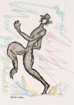 Dancer drawing, painting, art, abstract, interior, Nordic, fine art.