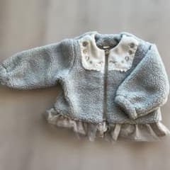 Cottoli ボアジップアウター 80cm ブルー バースデイのサムネイル