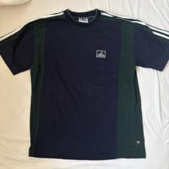 adidas アディダス Tシャツ ネイビー グリーン Mのサムネイル