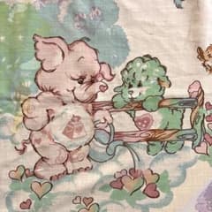 【大人気❣️】　ケアベアカズン　ビンテージカーテン　リメイク　ビンテージシーツのサムネイル