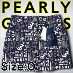 新品 0 パーリーゲイツ 定価3万 どうしちゃったPG総柄 ミニスカート