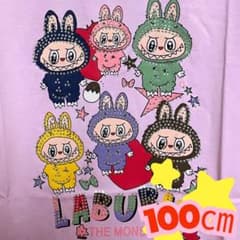 ラブブ LABUBU Tシャツ キッズ 100cm パープル 紫 女の子のサムネイル