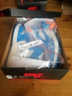 新品AIR JORDAN1×OFF-WHITE UNC US9.5(27.5㎝)のサムネイル