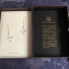 ♫新品 未使用♫ハリオ ガラス スノーモチーフピアスのサムネイル