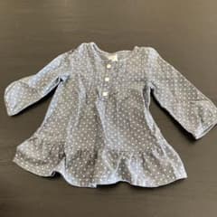 ベビー服　長袖　70サイズ　ドット　水玉のサムネイル