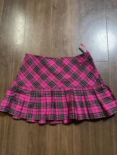 ピンク チェック柄 ミニスカート フレアのサムネイル